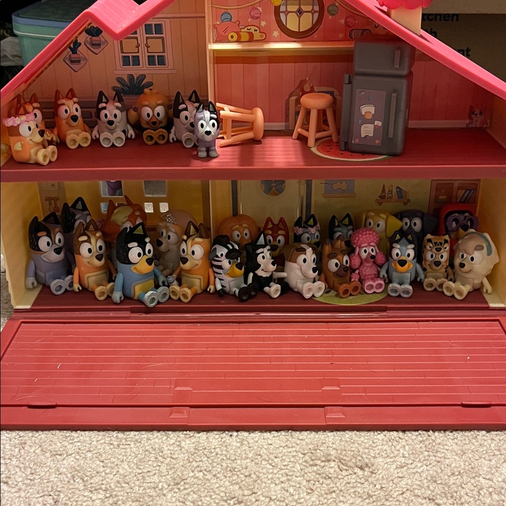 Bluey toys and house playset